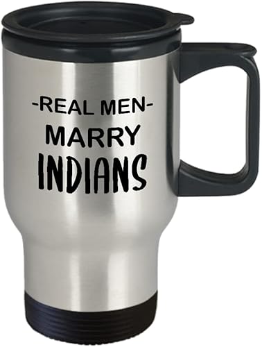 Miniatura 2 de Indian Travel Mug Insulated Coffee Tumbler - India Pride National Heritage Nationality Human Race Indian Roots Funny Cute Gag Gifts Idea - Real Men