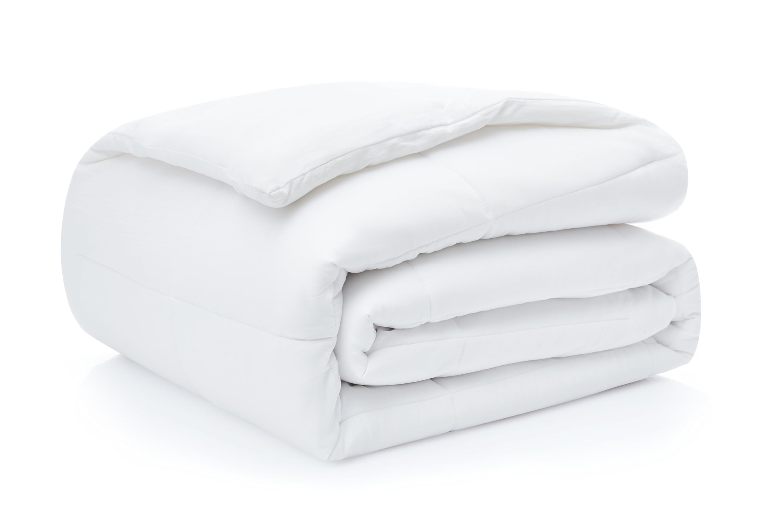 CASUAL LIVING Duvet Insert Full Comforter Cooling Blanket Lightweight Hypoallergenic Reversible White Comforter with Box Stitching Fluffy Bedding Down Alternative Machine Washable, Full, White