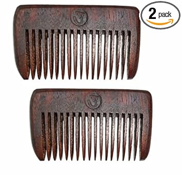 UPASKAR WOOD WORKS Sheesham wood Hair care comb (Beard comb set)