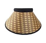 Weave Straw Push On Sun Visor Sun Hat Sun Protection Sport Outdoor Travel (Brown)