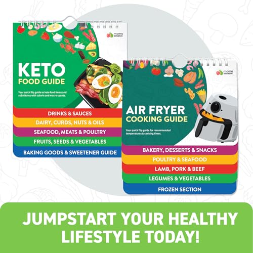 Image of Air Fryer & Keto Cookbook Magnets - Set of 2 (7 inchx6 inch) - Air Fryer Accessories & Keto Meal Plan Cookbook - Airfryer Kitchen Appliances - Keto Foods & Keto Diet Book for Beginners - Kitchen Gadgets 2026
