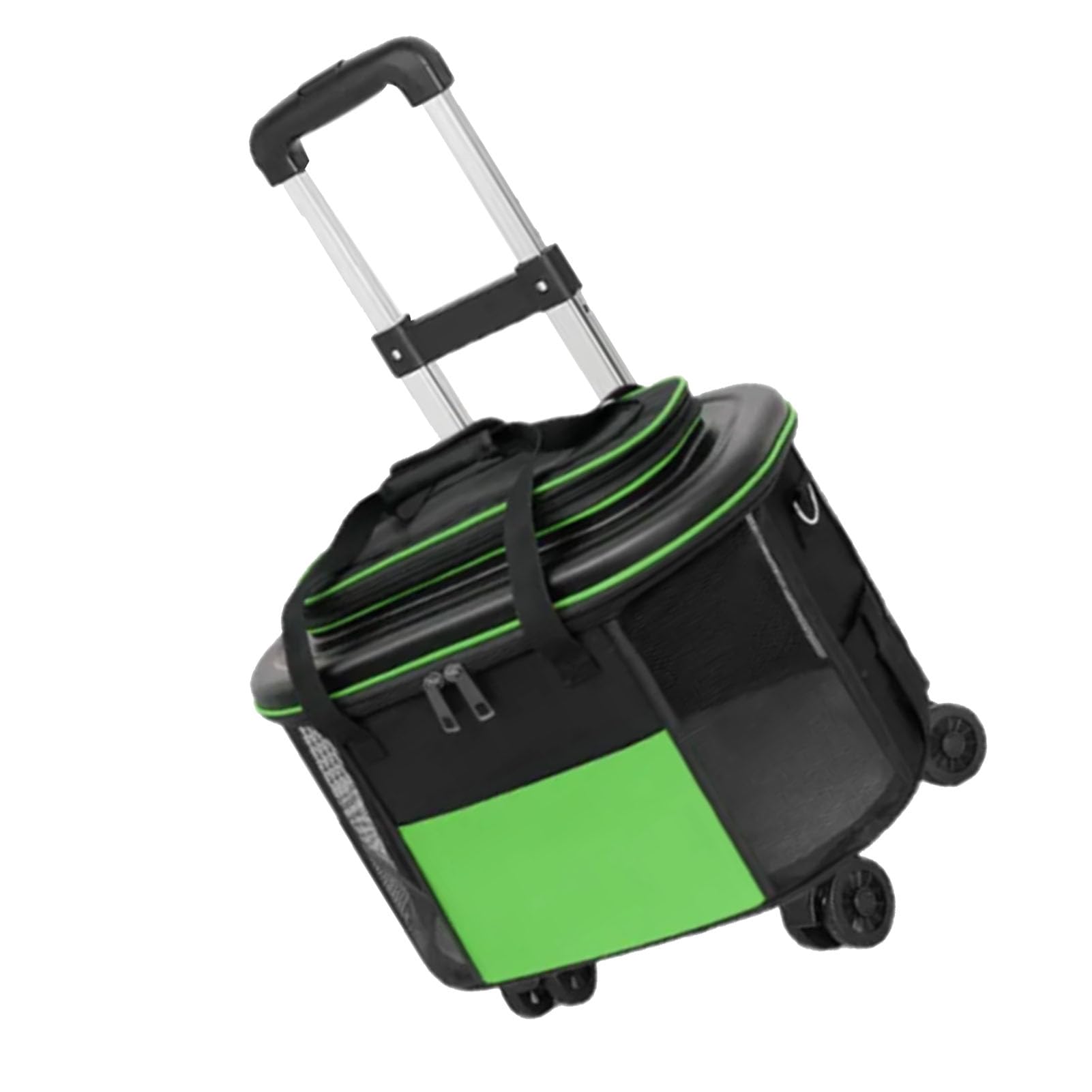 Transportín para Gatos con Ruedas Transportín para Mascotas para Gatos Perros Maleta Portátil para Mascotas Transportín para Perros Pequeños Transportador para Perros Y Gatos(Verde)