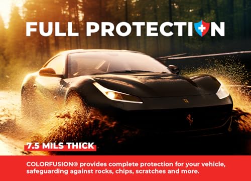 Image of ColorFusion PPF by VViViD, Gloss Piano Black Dry Apply PPF Vinyl Car Wrap Roll 6ft x 5ft