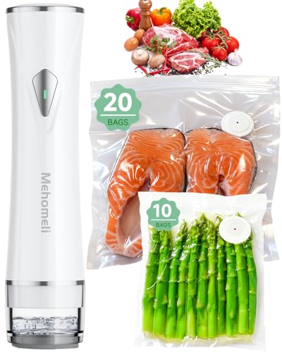 Mehomeli Compact Vacuum Sealer with 30 Bags