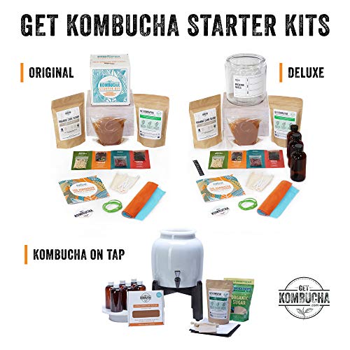 Get Kombucha Kombucha Starter Kit, Brewing Bundle for 5 gallons of Organic Tea, Vegan, GMO, and Gluten-Free Kombucha - Thumbnail 7