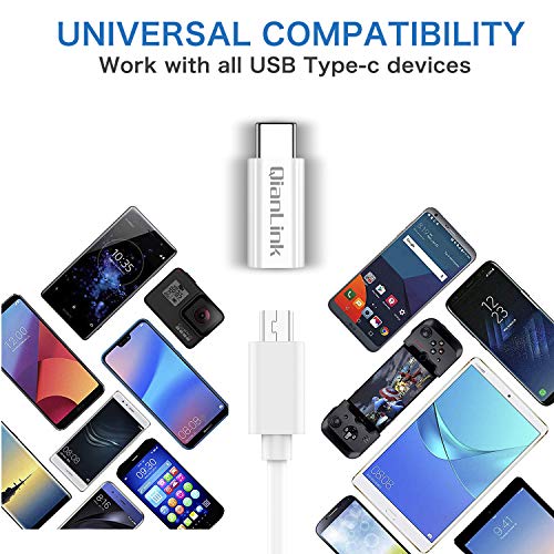 Mini Usb To Usb C Adapter, (2-Pack) Mini Usb Female To Usb C Male Convert Charging & Data Sync Compatible With Samsung Galaxy S10 S9 S8 Plus Note 9 8, Lg V40 V35 V30 V20 G7 G6 G5,Moto Z2 Z3 #TOP5