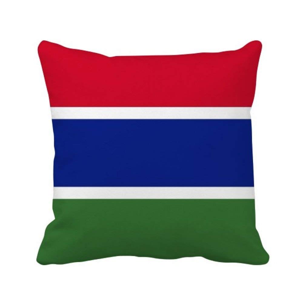 Housse de coussin Gambie drapeau national, cadeau idéal d'inauguration