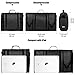 WANDF Expandable Toiletry Bag Hanging Dopp Kit Water-Resistant Bathroom Bag for Men Women Water-resistant Nylon, Black (Black 2019)