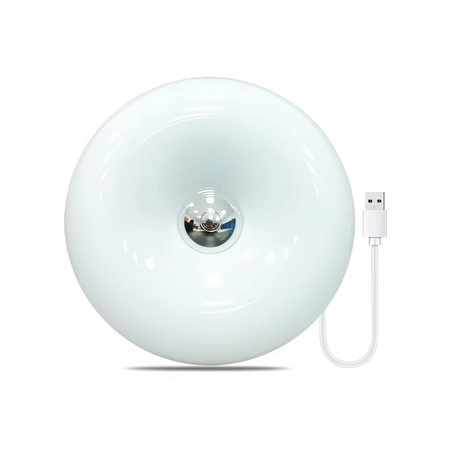 Touch Control Donut Lamp Stepless Dimmable LED Table Lamp Three-Color Ambient Light Decorative for Bedside, Bedroom, White-image-11