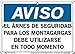 Vestil Notice SignSI-N-52-A-AC-130-S 52 10.5X7.5 Alum COMP .130 Forklift Safety Harness Must Be Used at All Times EL ?RNES DE SEGURIDAD para Los MONTAGARGAS Debe UTILIZARSE EN TODO Momento