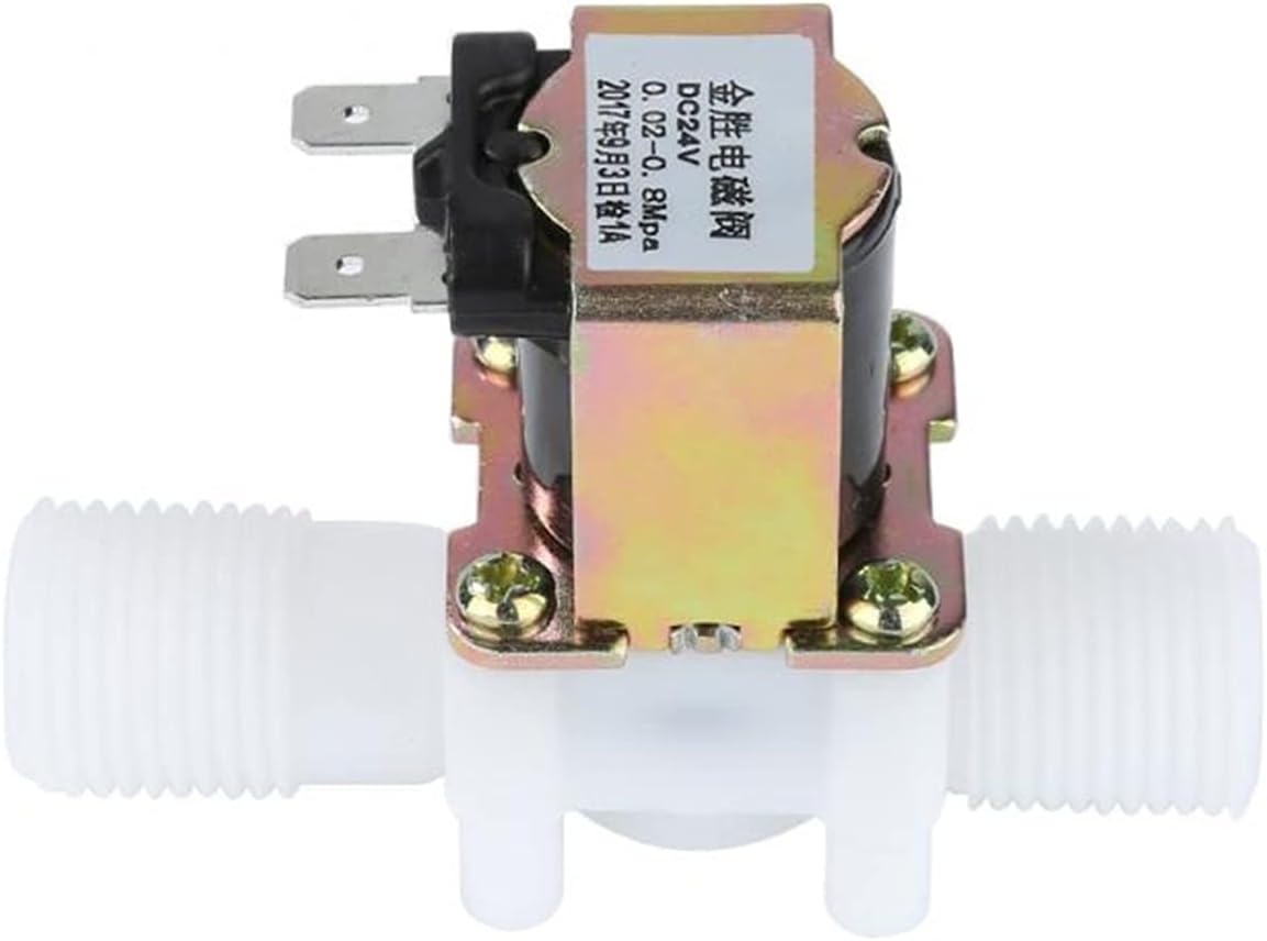 Valve 1 Pcs Normally Closed Water Solenoid Valve 12/24V Electric 1/2" Inlet Valve Water Pump Bathroom Kitchen Home