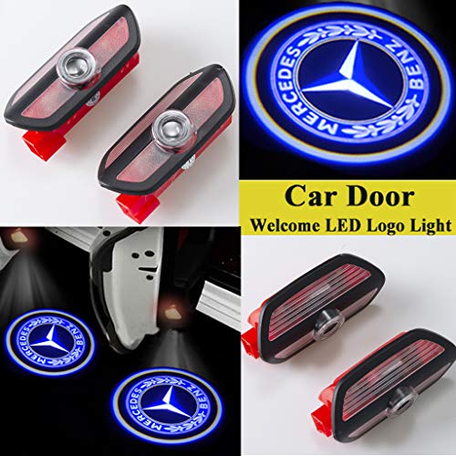 HNZJ 2x LED Door Courtesy Shadow Logo Lights for Mercedes-Benz W222 S-Class 2014-2018