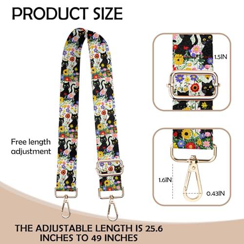 Image of Purse Strap Crossbody Shoulder Straps Adjustable Replacement 1.5 inch Wide for Women Girls Bag Cute Aesthetic