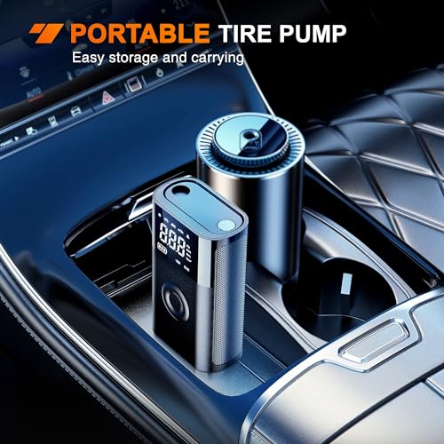 Image of Nilight Tire Inflator Portable Air Compressor Battery Rechargeable 12VDC 150PSI Cordless Auto Shutoff w /Digital Pressure Gauge 2X Faster Inflation Pump for Car Motorcycle ATV UTV Bike