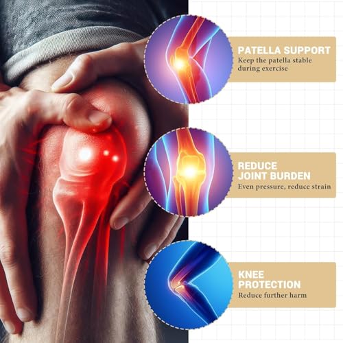 Image of Patellar Tendon Support Strap, Knee Pain Relief & Patella Stabilizer Knee Strap Brace Support for Hiking, Soccer, Basketball, Running, Jumpers Knee, Tennis, Volleyball & Squats (Black)