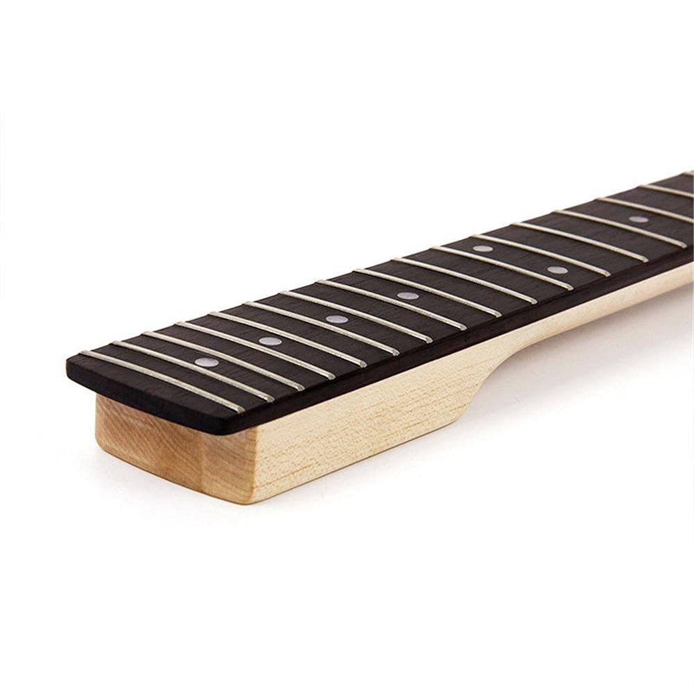 BTSEURY Gitarrenhals mit 22 Bünden, Holzgriffbrett, Palisander-Griffbrett, E-Gitarren-Ersatz