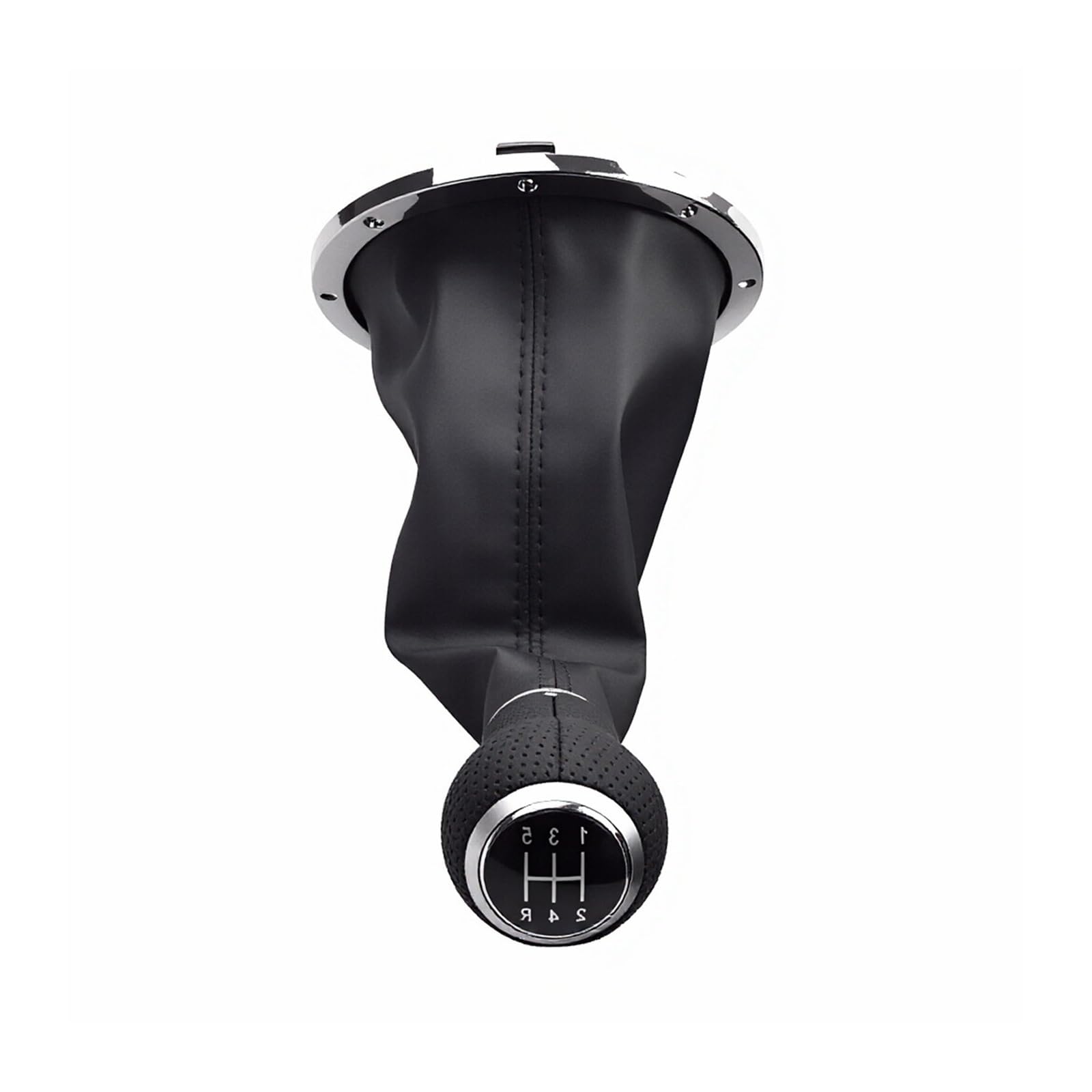 Srvsqtptvk Black Ring Car Shift Knob For Vw For Gol For Pointer For Saveiro For Parati 1994-2010 12Mm 5 Speed Manual Gear Shift Knob Pu Gaiter Boot(Black Ring)