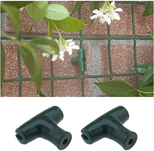 Sanmum 30 Pieces Garden Mesh Wire T Clips Garden Wall Mesh Fencing Panel Supporting Clips for Climbing Trellis Plants (Black) - Image 4