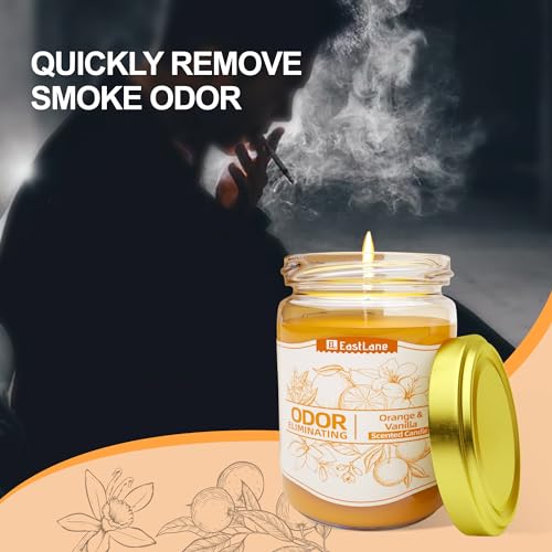Orange & Vanilla Odor Eliminating Candles for Home Scented, Neutralizes Smoke, Food, and Pet Odors, Premium Soy Candles, Scented Candles Set for Women Orange & Vanilla Odor Eliminating Candles for Home Scented, Neutralizes Smoke, Food, and Pet Odors, Premium Soy Candles, Scented Candles Set for Women