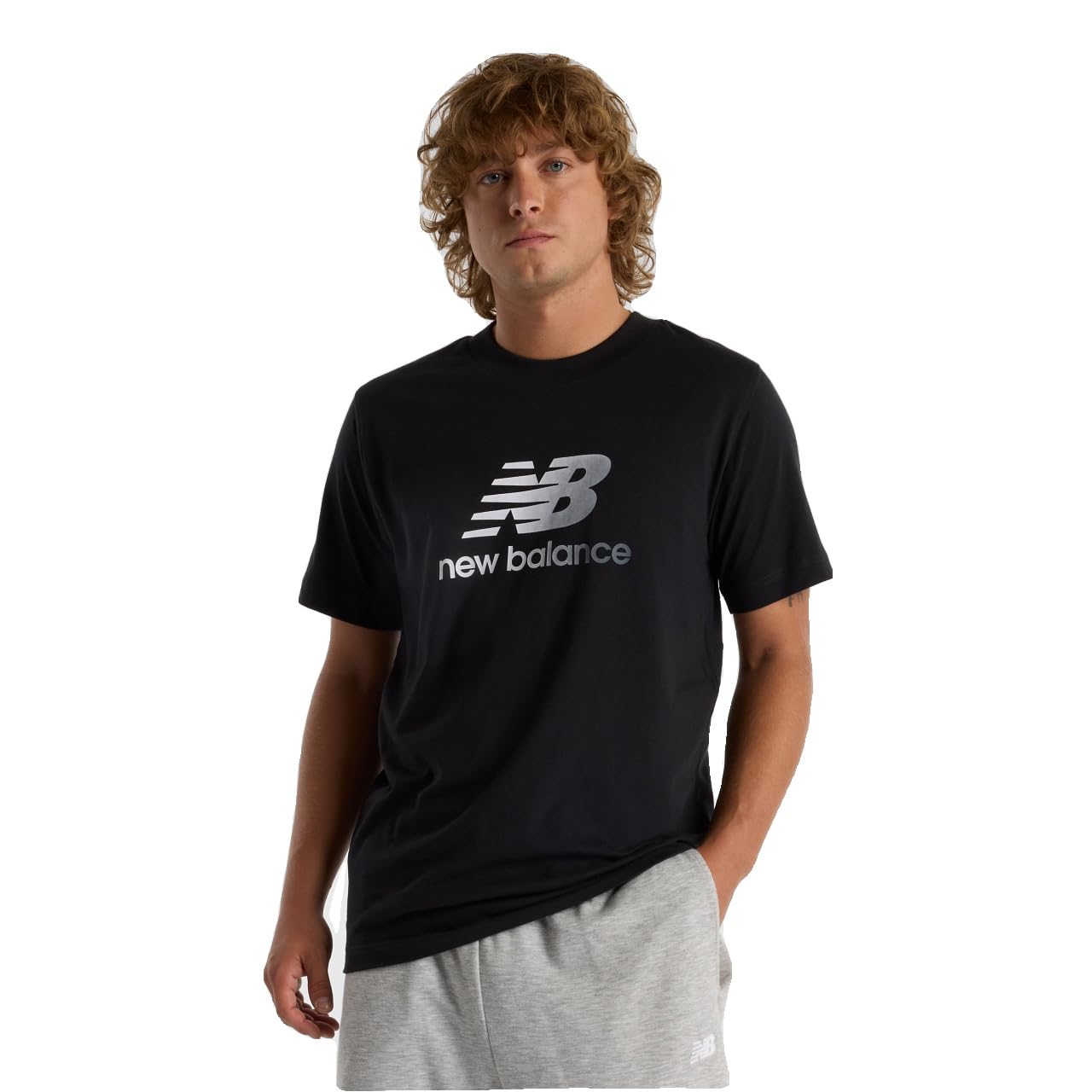 New Balance Sport Essentials Gradient Logo T-Shirt - Athletic GREYtg. XX-Large ADS - ARID Stone XX-Large-picture-28