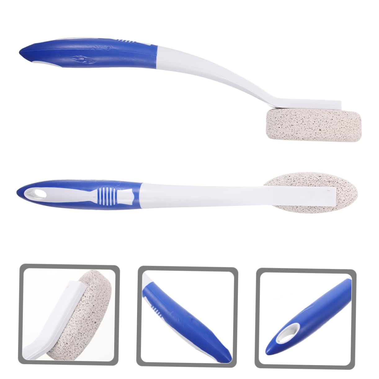 2pezzi Pumice Stone Foot Scrubber Con Manico Lungo Rimuovi Morta e Calli Strumento Esfoliante Ergonomico Per Piedi Rinfrescati e Morbidi