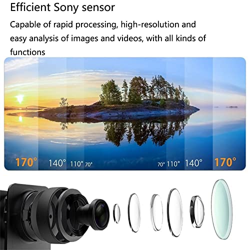 yuai Câmera de ação 4K 16 MP, 1080p, Wi-Fi grande angular de 170 graus, câmera subaquática à prova d