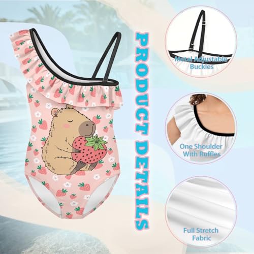 Girls One Piece Swimsuits Size 3-14 Trendy Ruffle Bathing Suit Casual Hawaiian Summer Beach Swimwear4