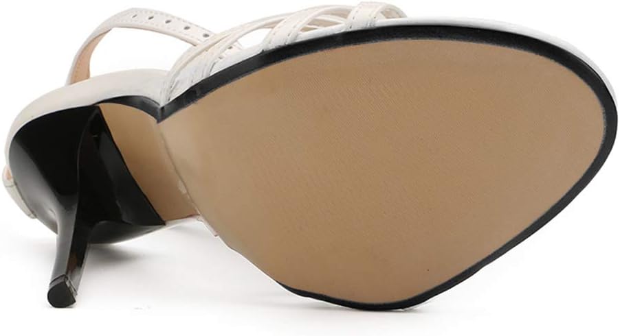 MAIERNISI JESSI Unisex Men's Women's Corss Strap Ankle Buckle Stiletto High Heels Sandals - Image 5