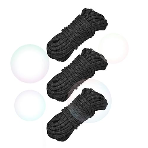 QiKKago Sex Bondage Set Aggiungi alla Lista dei Desideri Corda Tessuta A Mano, 3 Corde per Tende Nere Lunghe 10 Metri, Accessori per Sport All'Aperto, F27