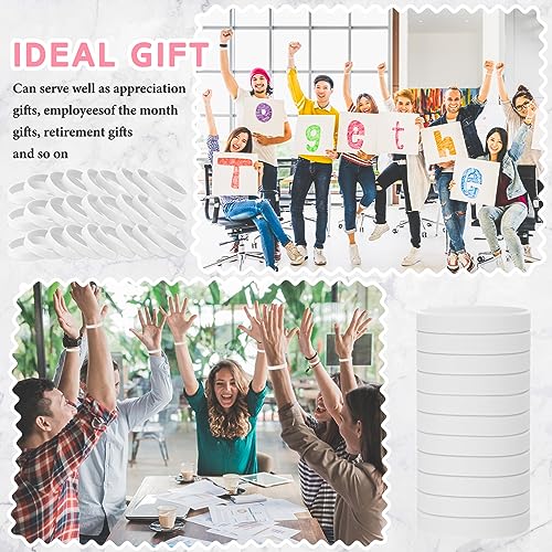 Image of Liliful 100 Pcs Silicone Rubber Wristbands Rubber Wristband Bracelet Bands for Silicone Wristbands for Women Men(White)