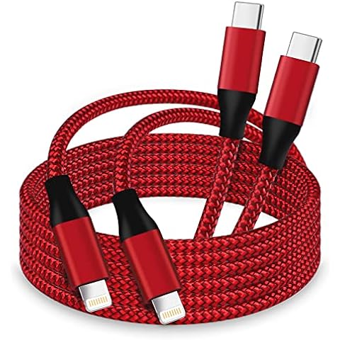 iPhone Charger Fast Charging Cable,USB C to Lightning Cable [Apple MFi Certified] 2Pack 10FT Fast iPhone Charger Cord,Nylon Braided USBC to Lightning Cable for iPhone 14 Pro/13/12 MiNi/11/XR,AirPods Cover