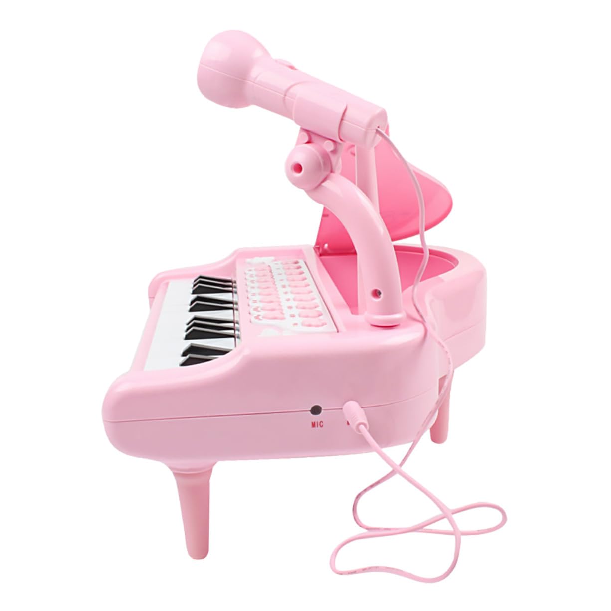 Pianola Elettronica Multifunzione con Microfono, 1 Pezzo | Plastica Rosa, Volume Regolabile, Giocattolo Educativo per Ragazzo Ragazza e Ragazzi