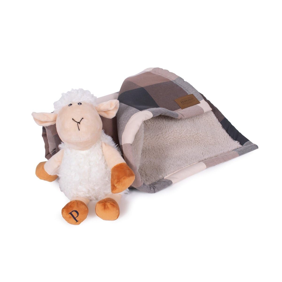 Pendleton Block Plaid Pet Throw Lamb Toy Gift Set