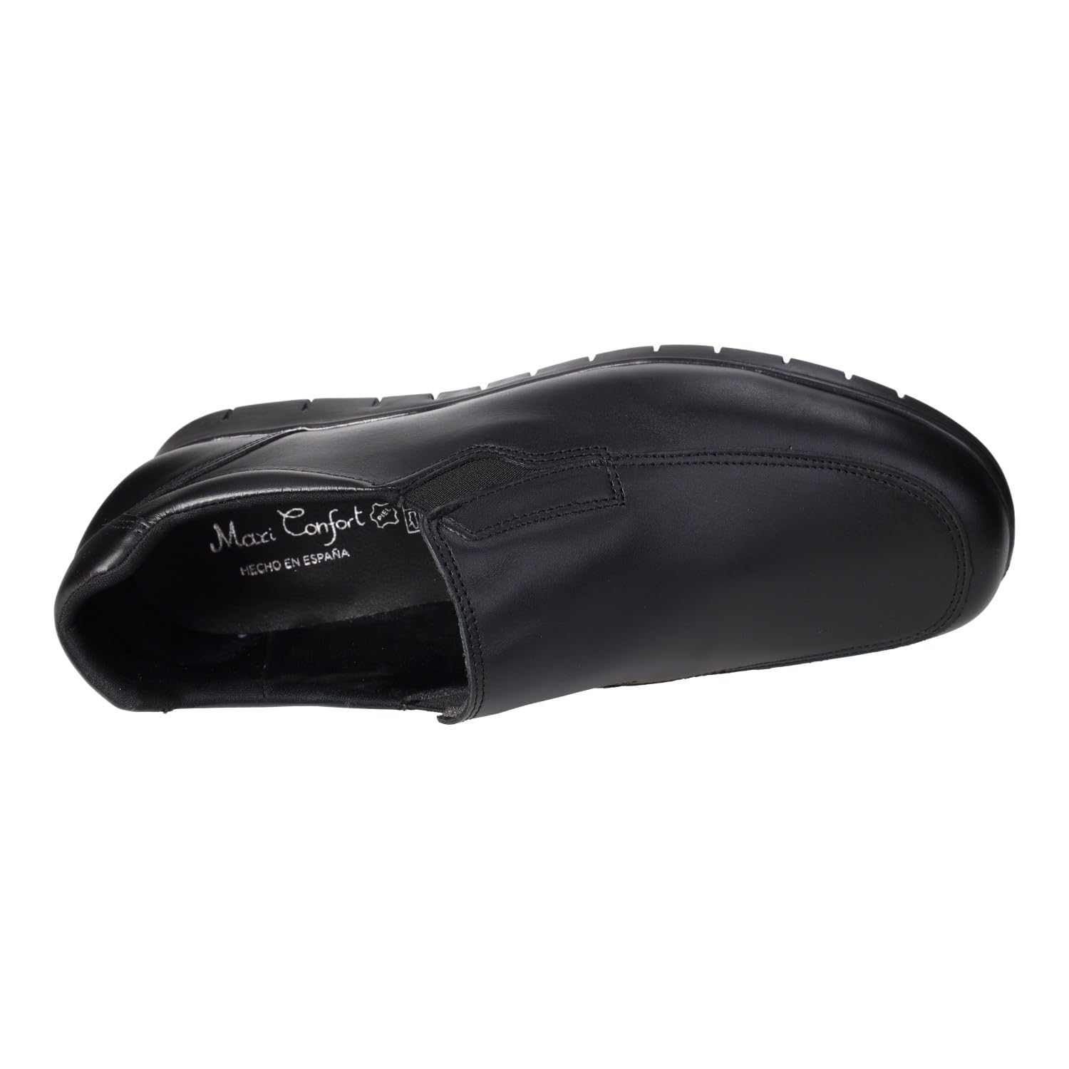 MADE IN SPAIN 1005 Mocasines de Piel Hechos en España, cómodos, Suaves, Ligeros, con Bandas elásticas y Piso de Goma Antideslizante Hombre Zapatos MOCASÍN