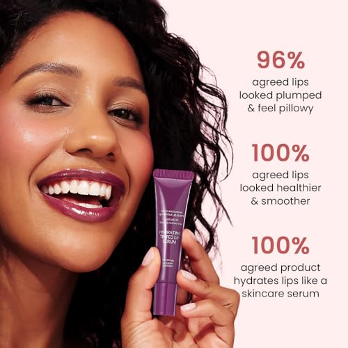 Image of FeiCuiYun 2Pcs Lip Tinted Glowy Balm Hydrating Tinted Lip Serum Lip Gloss, Ultra-Hydrating Natural Vegan Lip Balm, Sheer-Tinted Shine & Hydration, Soothes & Softens Dry Lips Skincare 03+04