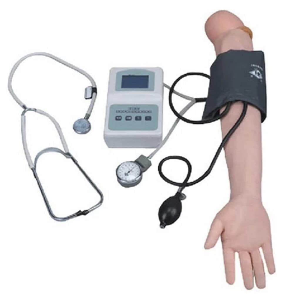 HCZKIUJY Blood Pressure Training Arm Simulator Model with LCD Displaying and Korotkoff Gap Sound for Nursing Skills Manikins Blood Pressure Arm Model Simulator