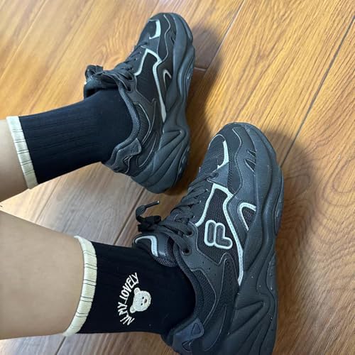 Image of Women's Crew Socks Cute Bear Cat Floral Soft Fancy Socks Gifts for Women