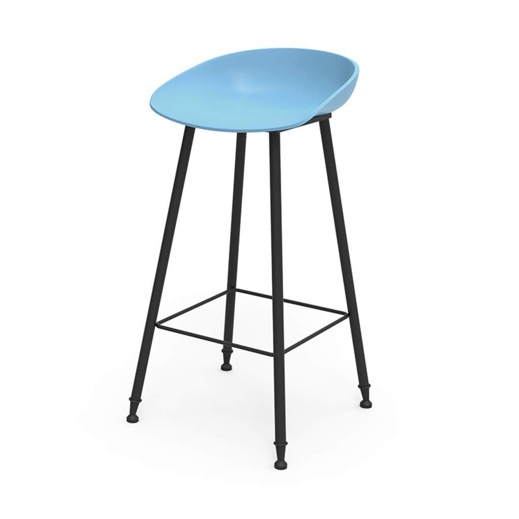 Chaise de petit-déjeuner en fer forgé bleu pour soulager le dos en cuisine