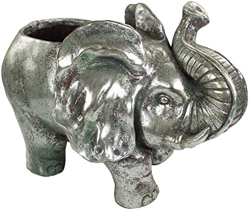 Preisvergleich Produktbild Deko Figur Elefant mit Pflanzgefäß
