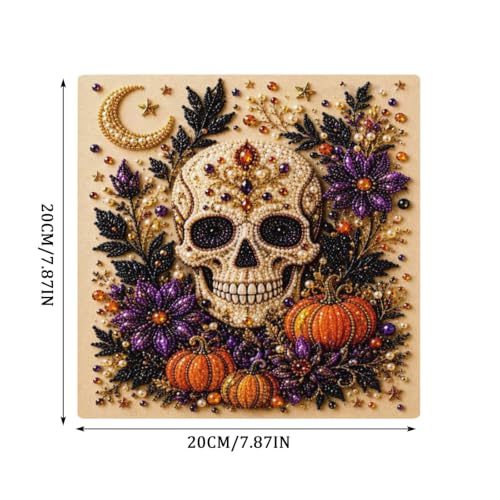 Halloween Diamond Art Kit Pearl Painting Craft Party Favors Gifts Skeleton - image 2