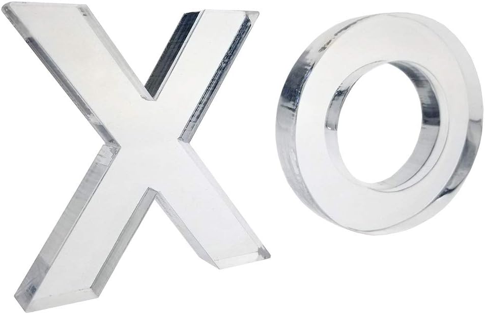 OnDisplay Luxe Acrylic Tic Tac Toe Set - Luxury Executive Board Game (Clear)