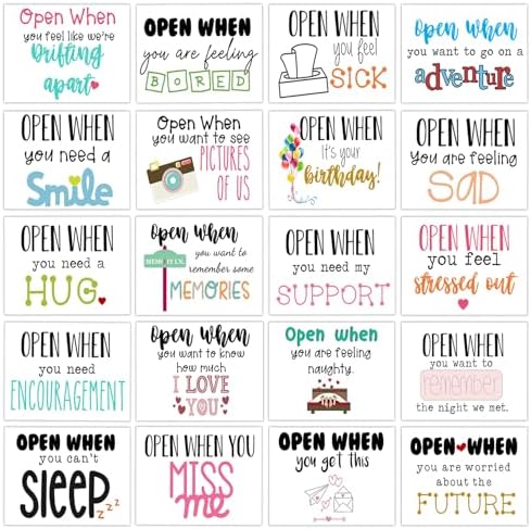 20 Pieces Open When Envelopes