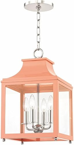 Miniatura 3 de Mitzi H259704S-AGB/NVY Leigh - 4 faroles ligeros de 18.75 pulgadas de alto y 11.25 pulgadas de ancho, latón envejecido/azul marino