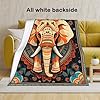 Firmiso Boho Elephant Throw Blanket 50x60 | Soft Cozy Fleece Blanket for Couch, Sofa, or Bed | Mandala Elephant Decor for Living Room | Unique Gift for Women, Family, or Friends #2