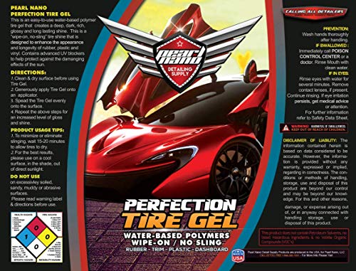 Pearl Nano Perfection Tyre Gel Shine - Natte look - Houdt banden zwart, op waterbasis polymeren, PERFECT voor rubber… - Image 3
