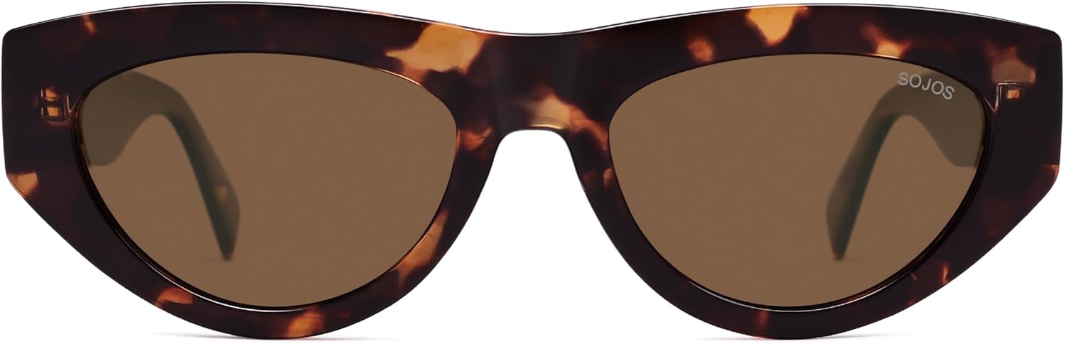 SOJOS Trendy Polarized Sunglasses Womens Retro Vintage 90s Cute Cat Eye Sun Glasses SJ2614 - Image 2