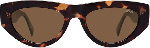SOJOS Trendy Polarized Sunglasses Womens Retro Vintage 90s Cute Cat Eye Sun Glasses SJ2614