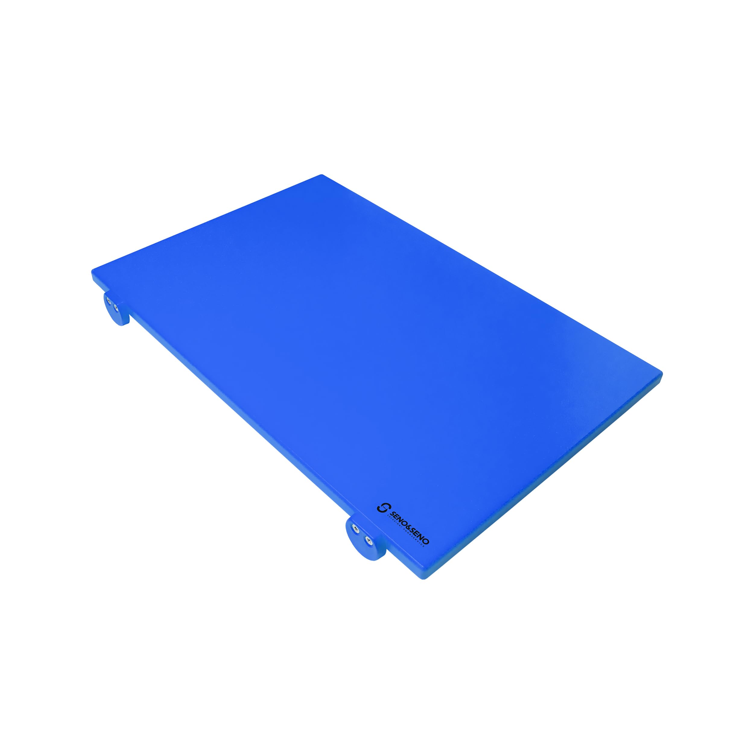 SENO & SENO Tabla de cocina 50 x 40 x 2 cm de polietileno con retenedores | Color azul | Antiadherente y resistente a los golpes | para cocina y gastronomía