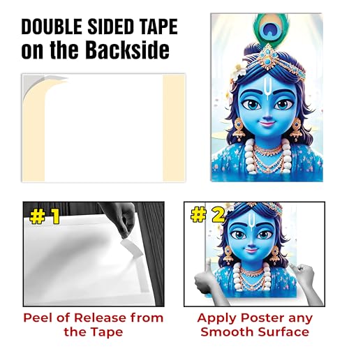 Image of Twinster Bal krishna Posters Photo for Pregnant Women, Baby Poster Self Adhesive (Size 45 cm by 30 cm) Pack of 1 (Design 2)