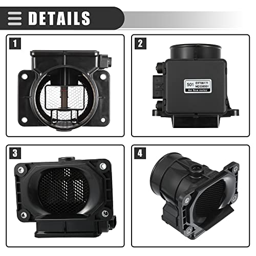 image for Motoforti Air Flow Sensor Meter Replacement, for MITSUBISHI, ABS, MD33